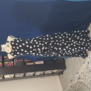 Polka Dot chiffon maxi halter dress